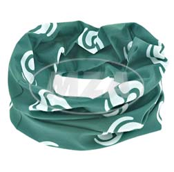 Schlauchtuch mit Wirbellogo - weiß/billardgrün