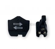 Blinkerschalter schwarz mit Innenteil + Plastikkappe IWL Pitty, Wiesel SR56, Berlin SR59, Troll