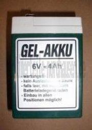 Batterie Akku 6V 4,5Ah (Gel-wartungsfrei) für Leergehäuse IWL