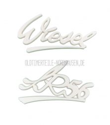 Plakette Schriftzug  „Wiesel“ und „SR 56“ 